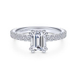 Gabriel & Co. 14k White Gold Contemporary Straight Engagement Ring - ER14649E4W44JJ photo