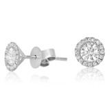 Roman & Jules 18k White Gold Stud Earrings - KE1041W-18K-1 photo