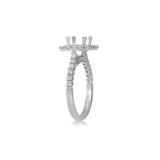 Roman & Jules 14k White Gold Halo Engagement Ring - 1104-1 photo 2