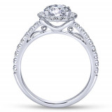 Gabriel & Co. 14k White Gold Contemporary Halo Engagement Ring - ER7261W44JJ photo 2