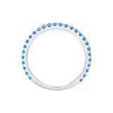 Gabriel & Co. 14k White Gold Blue Sapphire and Blue Topaz Stackable Ring photo 2