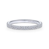 Gabriel & Co. 14k White Gold Contemporary Anniversary Wedding Band - WB14664R3W44JJ photo