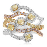 Roman & Jules Three Tone 18k Gold Diamond Ring - FR256WRY-18K photo