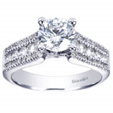 Gabriel & Co. 14k White Gold Contemporary Straight Engagement Ring - ER3952W44JJ photo