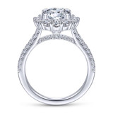 Gabriel & Co. 14k White Gold Contemporary Halo Engagement Ring - ER14968R8W44JJ photo 2