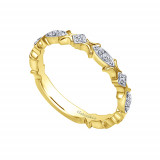 Gabriel & Co. 14k Yellow Gold Diamond Stackable Ladies' Ring photo 3