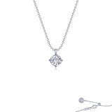 Lafonn Platinum Solitaire Necklace - N0263CLP20 photo