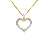 Lafonn Open Heart Pendant Necklace - P0146CLG18 photo