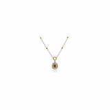 Roman & Jules 18k Two Tone Gold Champagne and White Diamond Necklace - KN3994WY-18K photo