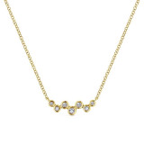 Gabriel & Co. 14k Yellow Gold Lusso Diamond Bar Necklace - NK5733Y45JJ photo