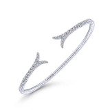 Gabriel & Co. 14k White Gold Demure Diamond Bangle Bracelet - BG3913-65W45JJ photo 2