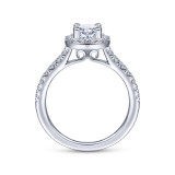 Gabriel & Co. 14k White Gold Contemporary Halo Engagement Ring - ER14103W44JJ photo 2