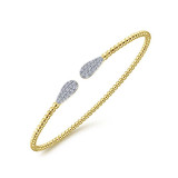 Gabriel & Co. 14k Yellow Gold Bujukan Diamond Bangle Bracelet - BG4230-65Y45JJ photo 2