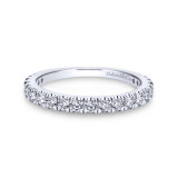 Gabriel & Co. 14k White Gold Contemporary Anniversary Wedding Band - WB12293R6W44JJ photo