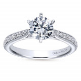 Gabriel & Co. 14k White Gold Contemporary Straight Engagement Ring - ER6687W44JJ photo