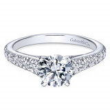 Gabriel & Co. 14k White Gold Contemporary Straight Engagement Ring - ER8259W44JJ photo