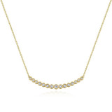 Gabriel & Co. 14k Yellow Gold Lusso Diamond Bar Necklace - NK5797Y45JJ photo