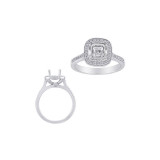Roman & Jules 14k White Gold Halo Engagement Ring - KR1645W photo 3