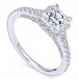 Gabriel & Co. 14k White Gold Entwined Halo Engagement Ring - ER12671S3W44JJ photo 3