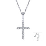 Lafonn 0.55 CTW Cross Pendant Necklace - P0242CLP20 photo