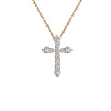 Lafonn 0.67 CTW Cross Pendant Necklace - P0207CLG18 photo