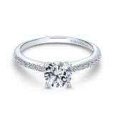Gabriel & Co. 14k White Gold Contemporary Straight Engagement Ring - ER7973W44JJ photo