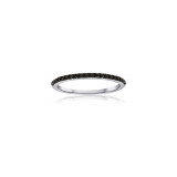 Roman & Jules 2 14k White Gold Black Diamond Stackable Rings - TR833W-WB-BLK-2 photo