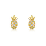 Lafonn GOLD Pineapple Stud Earrings - E0528CLG00 photo