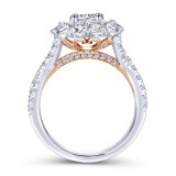 Gabriel & Co. 14k Two Tone Gold Embrace Double Halo Engagement Ring - ER13918R3T44JJ photo 2
