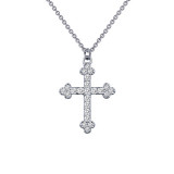 Lafonn 0.35 CTW Cross Necklace - 9N025CLP18 photo