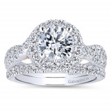 Gabriel & Co. 14k Two Tone Gold Blush Halo Engagement Ring - ER12822R4T44JJ photo 4