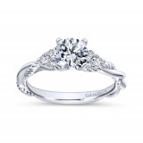 Gabriel & Co. 14k White Gold Hampton Twisted Engagement Ring - ER8817W44JJ photo