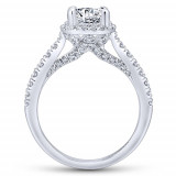 Gabriel & Co. 14k White Gold Entwined Halo Engagement Ring - ER12596R4W44JJ photo 2