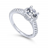 Gabriel & Co. 14k White Gold Entwined Halo Engagement Ring - ER12596R4W44JJ photo 3