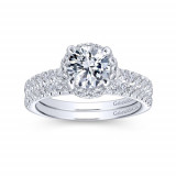 Gabriel & Co. 14k White Gold Entwined Halo Engagement Ring - ER12596R4W44JJ photo 4