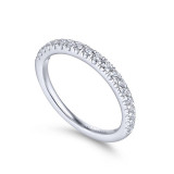 Gabriel & Co. 14k White Gold Contemporary Anniversary Wedding Band - WB13850R4W44JJ photo 3