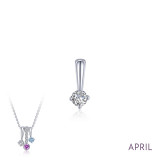 Lafonn April Birthstone Love Pendant - BP005DAP00 photo