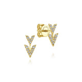 Gabriel & Co. 14k Yellow Gold Kaslique Diamond Stud Earrings - EG13091Y45JJ photo