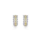 Gabriel & Co. 14k Two Tone Kaslique Diamond Huggie Earrings - EG13491M45JJ photo 3