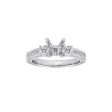 Roman & Jules 14k White Gold Straight Engagement Ring - KR1675W photo