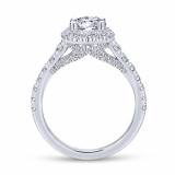 Gabriel & Co. 14k White Gold Entwined Halo Engagement Ring - ER12761R4W44JJ photo 2