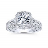 Gabriel & Co. 14k White Gold Entwined Halo Engagement Ring - ER12761R4W44JJ photo 4