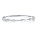 Shy Creation 14k White Gold Bangle Bracelet - SC55005545ZS photo