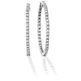 Louis Creations 14k White Gold Hoop Earrings - ERL1071 photo