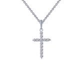 Lafonn 0.36 CTW Cross Pendant Necklace - P0165CLP18 photo