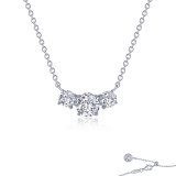 Lafonn Platinum Three-Stone Necklace - N0259CLP20 photo