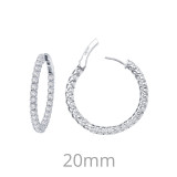 Lafonn 2 CTW Hoop Earrings - E3018CLP00 photo