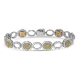 Roman & Jules Two Tone 18k Gold Diamond Bracelets - KB2643-1 photo