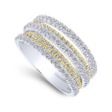 Gabriel & Co. 14k Two Tone Gold Lusso Diamond Ring - LR50892M45JJ photo 3