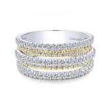 Gabriel & Co. 14k Two Tone Gold Lusso Diamond Ring - LR50892M45JJ photo